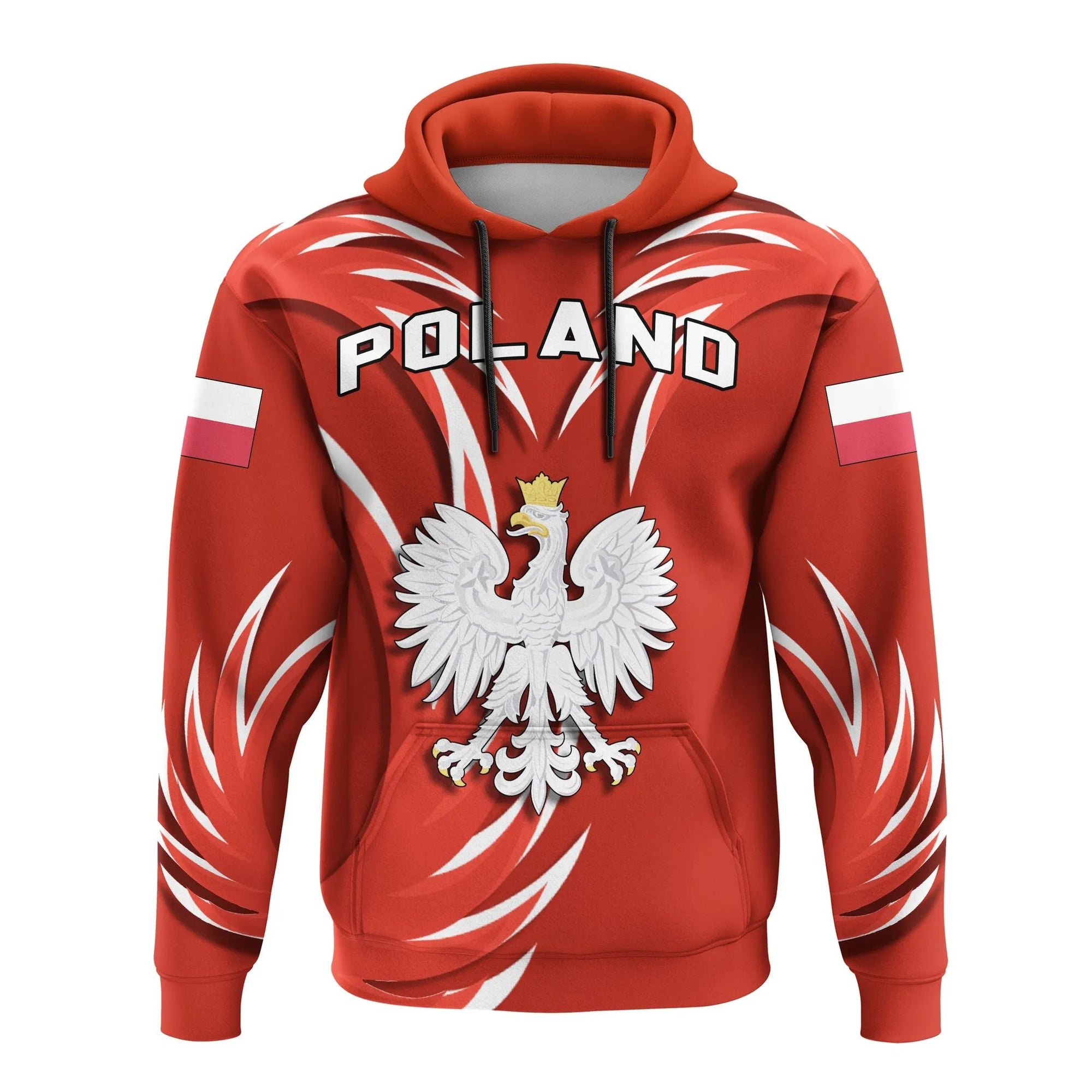 Poland Coat Of Arms Flag Hoodie Wings Style RLT7