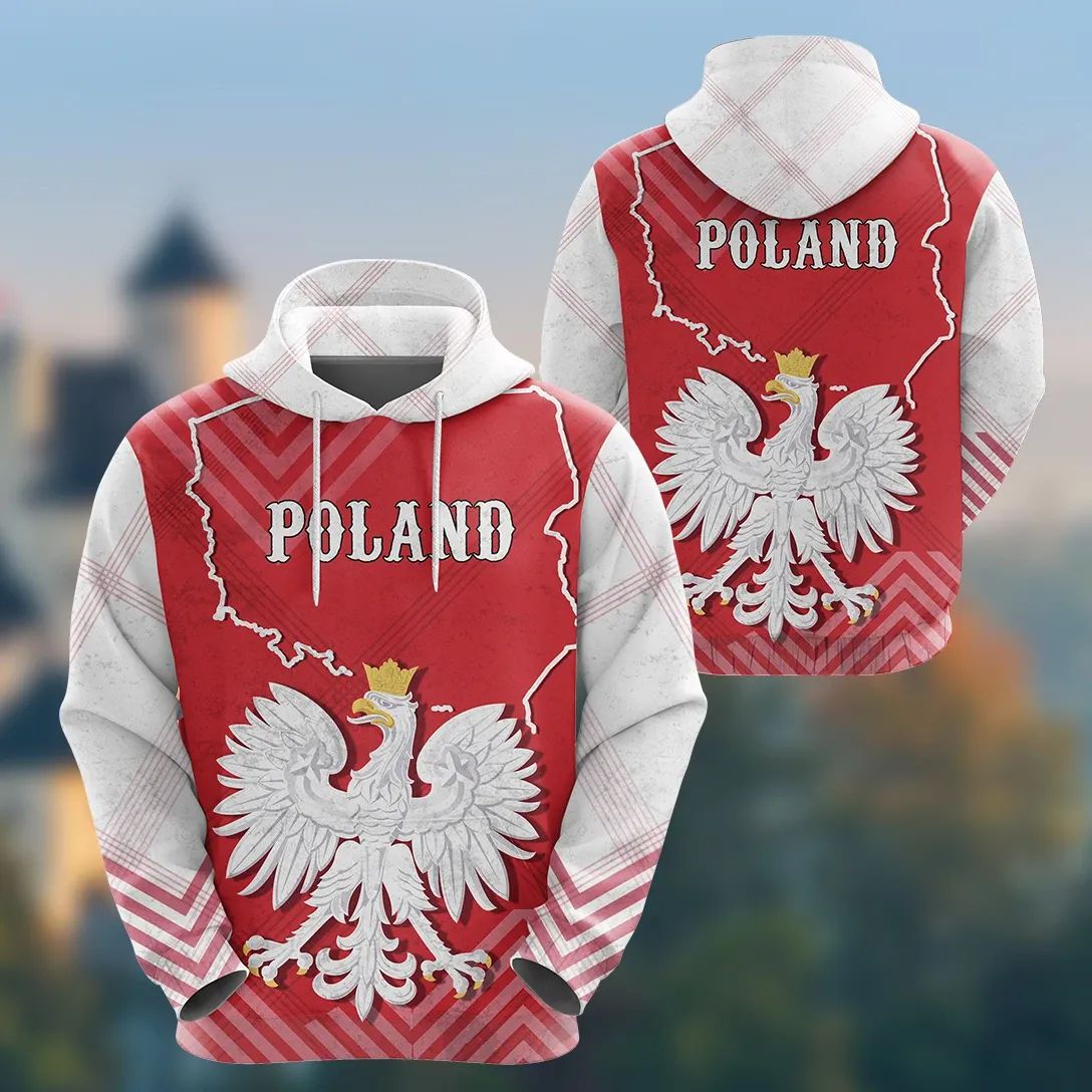 Poland Hoodie With Special Map RLT7