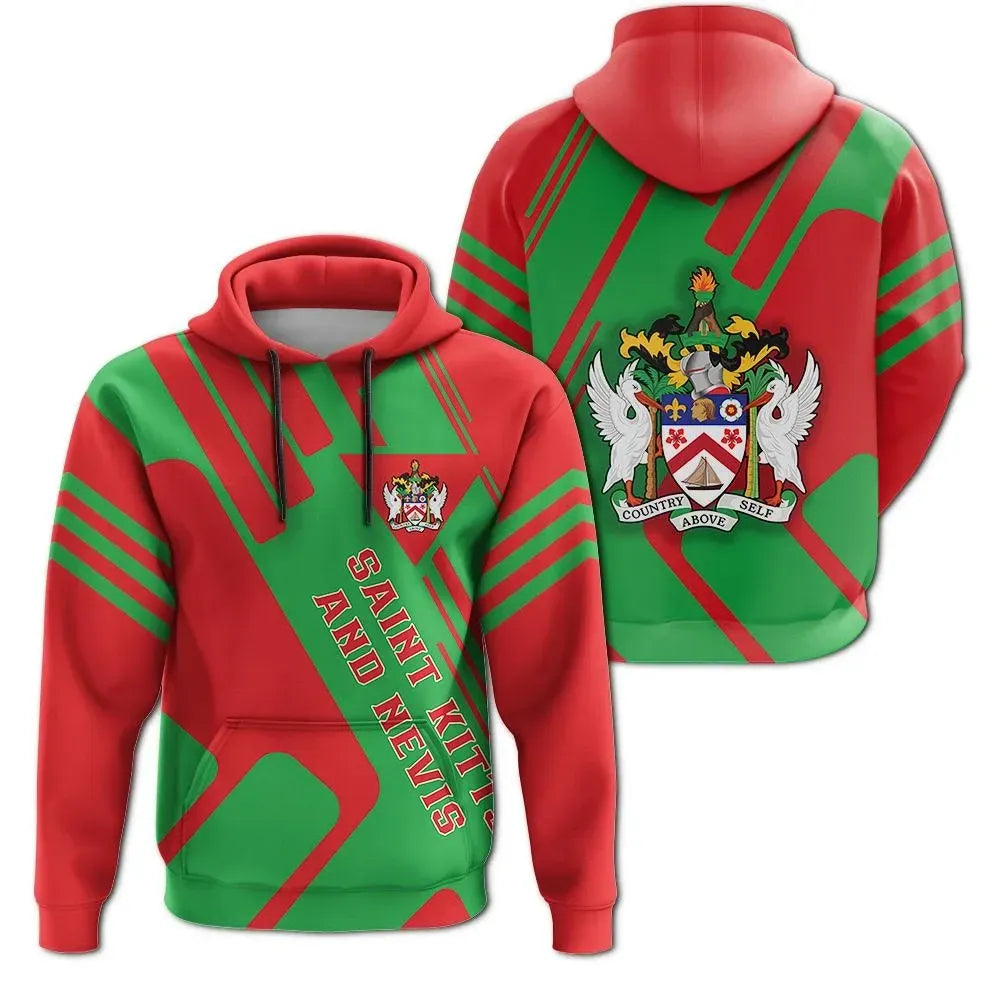 Saint Kitts and Nevis Hoodie Coat Of Arms Rockie RLT6