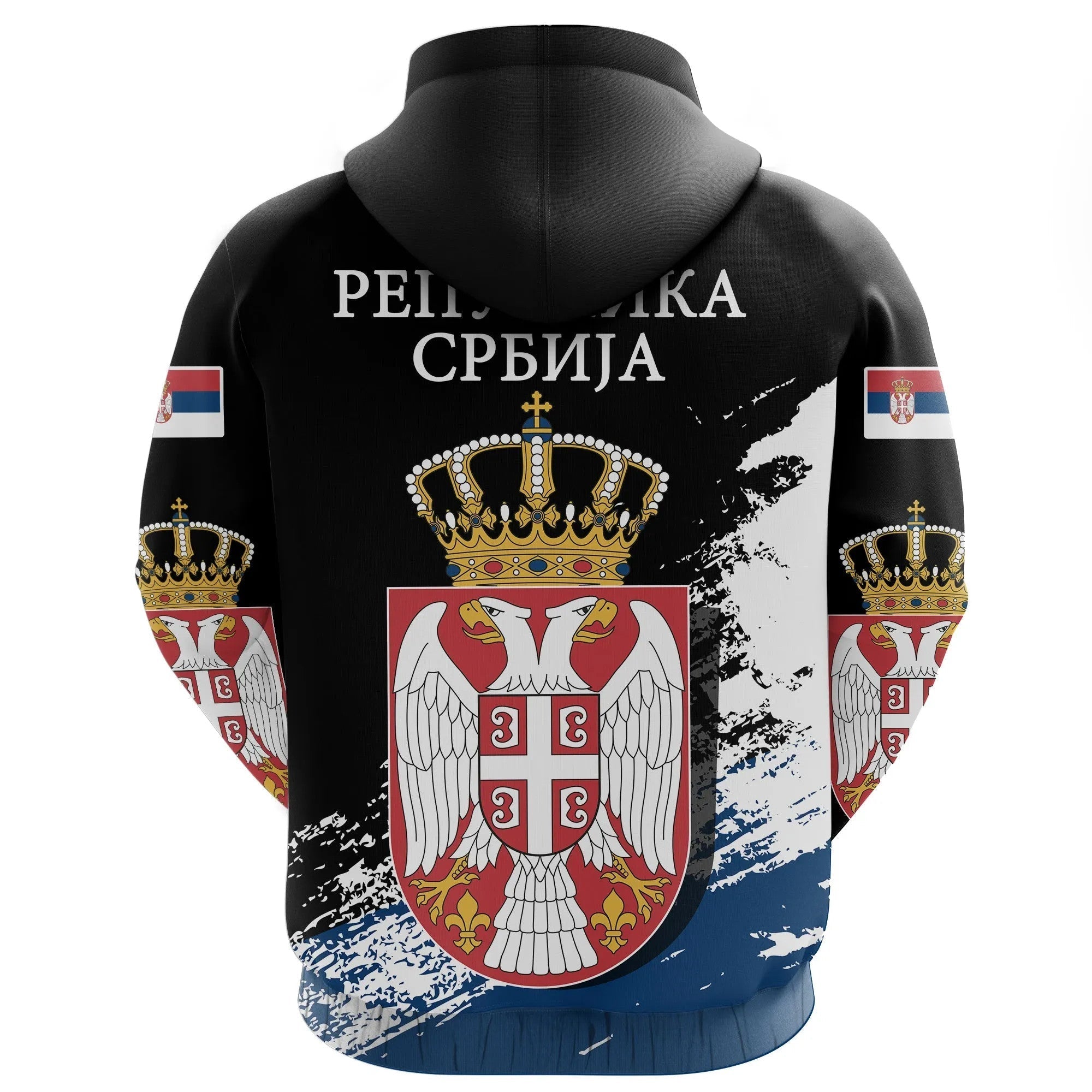 Serbia Special Hoodie Black Version RLT7