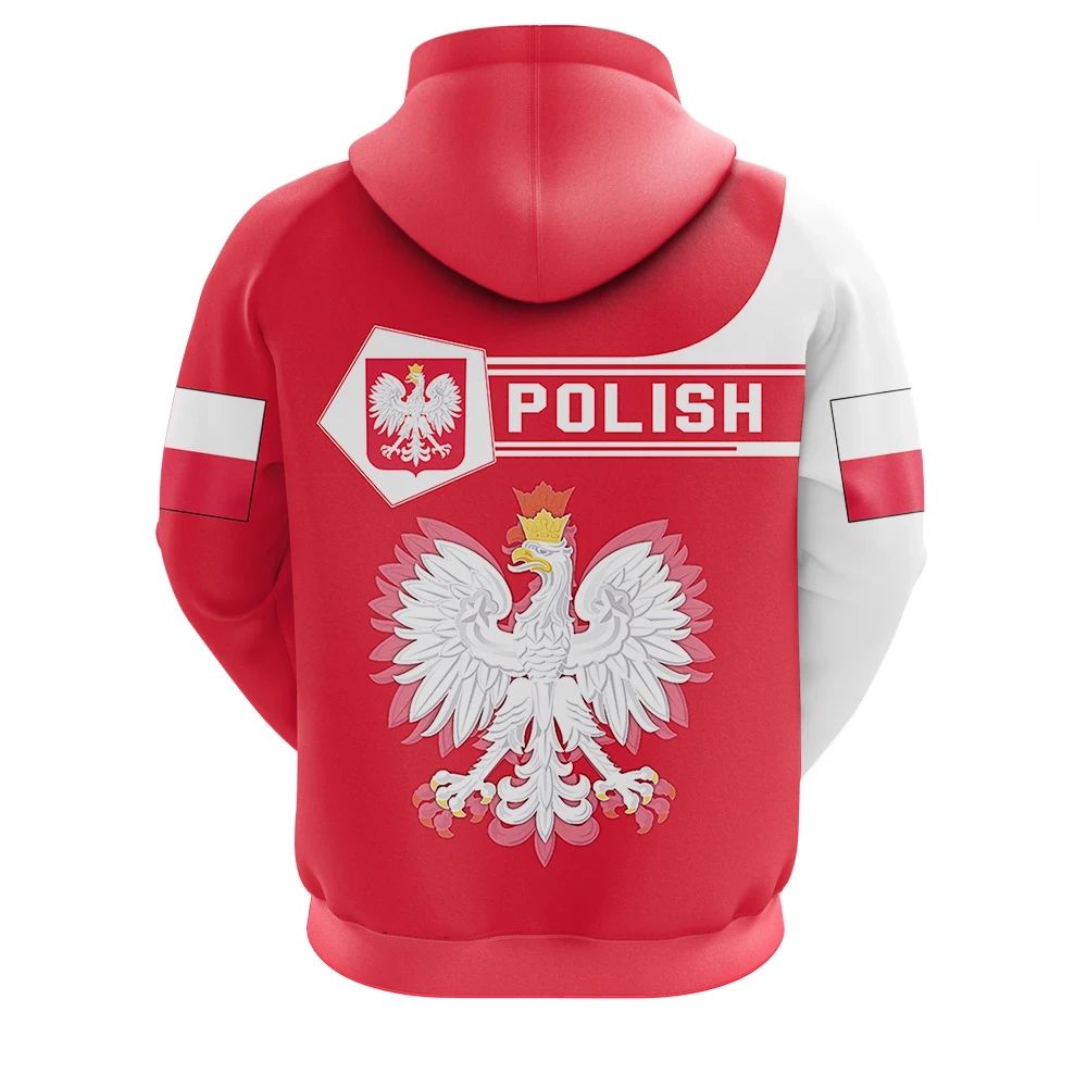 Poland Hoodie Coat Of Arms Simple Style RLT7