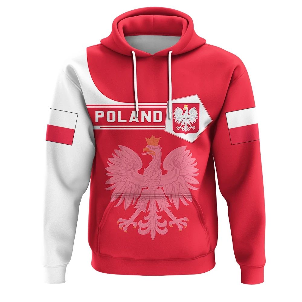 Poland Hoodie Coat Of Arms Simple Style RLT7
