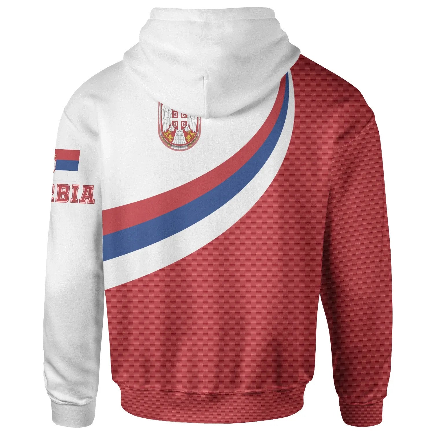 Serbia Hoodie Serbia Flag Red RLT7