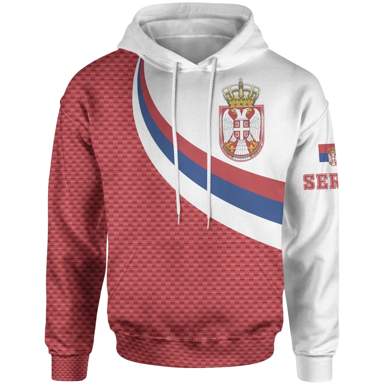 Serbia Hoodie Serbia Flag Red RLT7