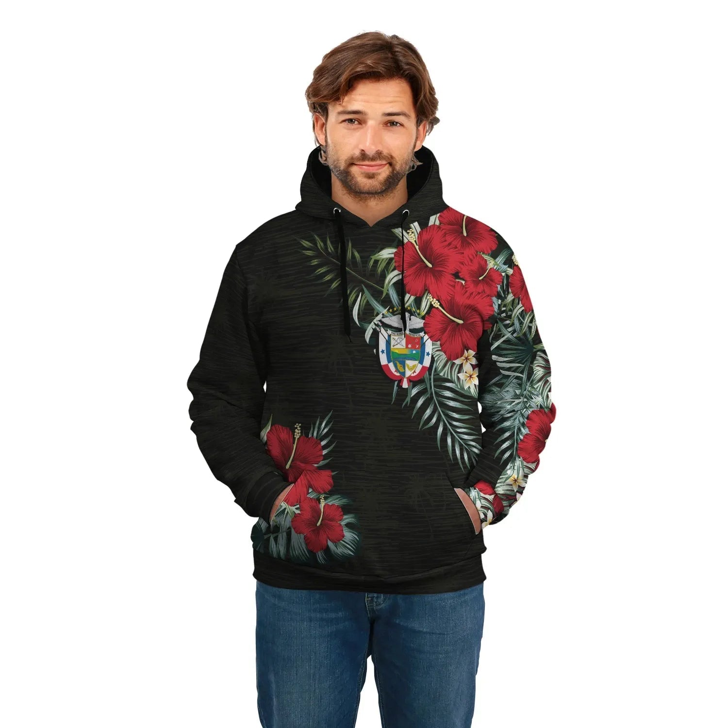 Panama Hoodie Hibiscus Men/Women RLT13