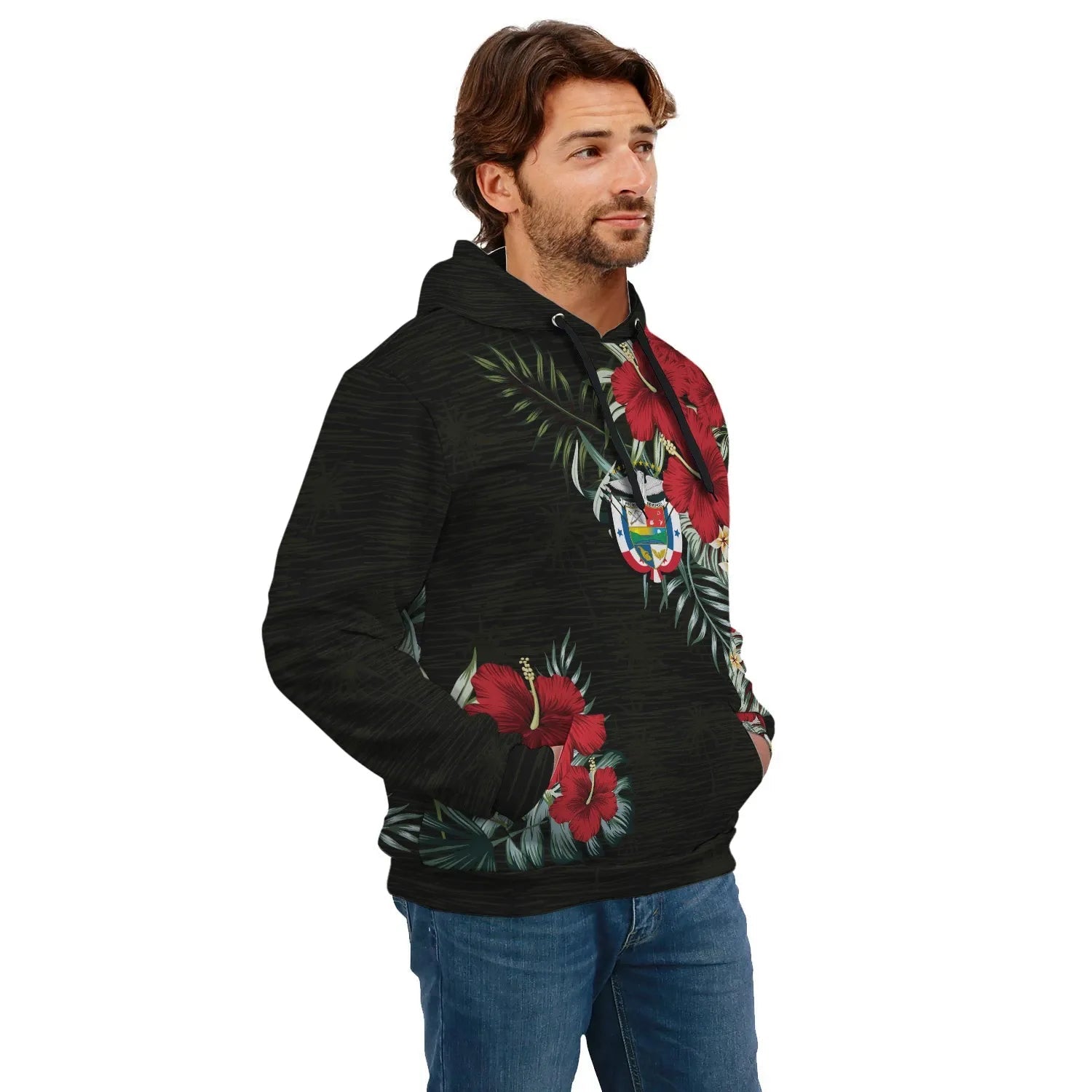 Panama Hoodie Hibiscus Men/Women RLT13