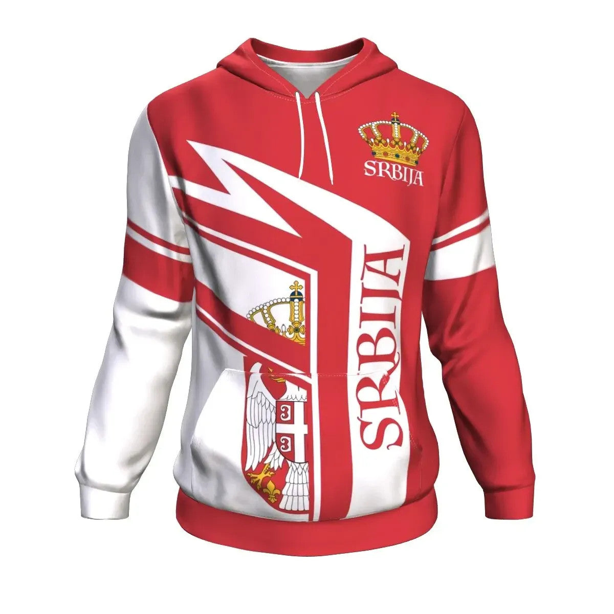 Serbia Hoodie Red Color Srbija RLT7