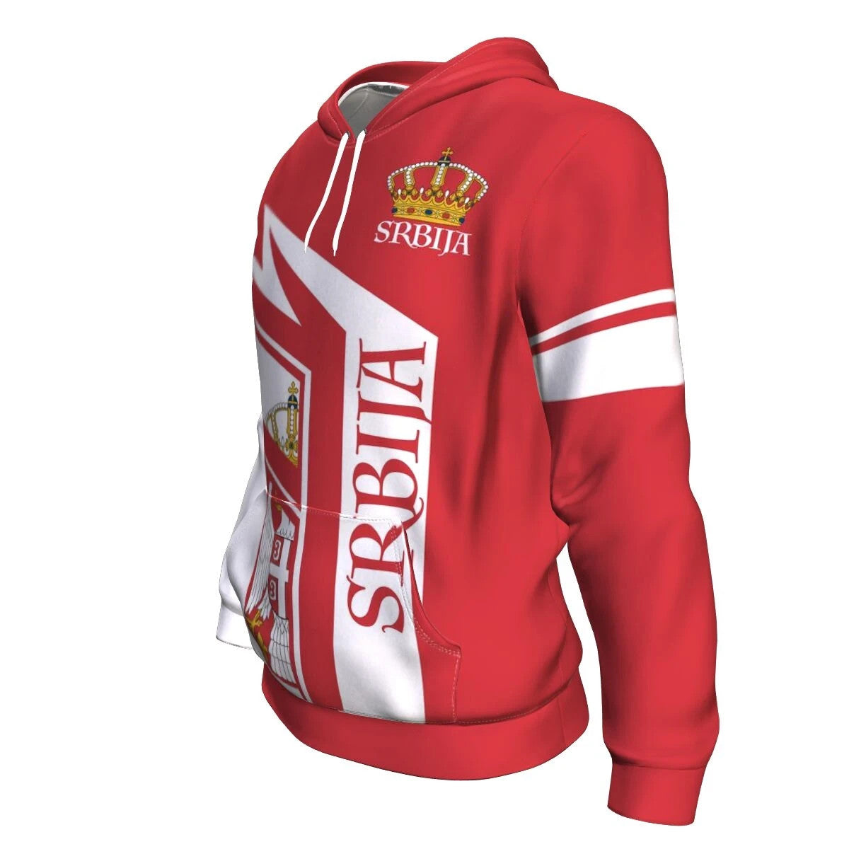 Serbia Hoodie Red Color Srbija RLT7