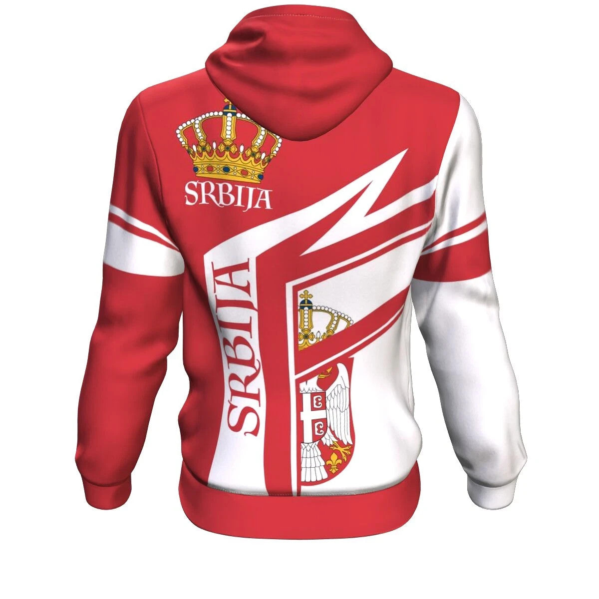 Serbia Hoodie Red Color Srbija RLT7