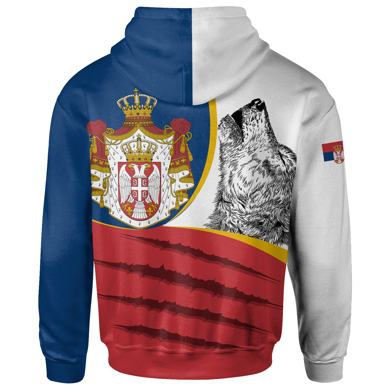 Serbia Hoodie Flag Of Serbia RLT7