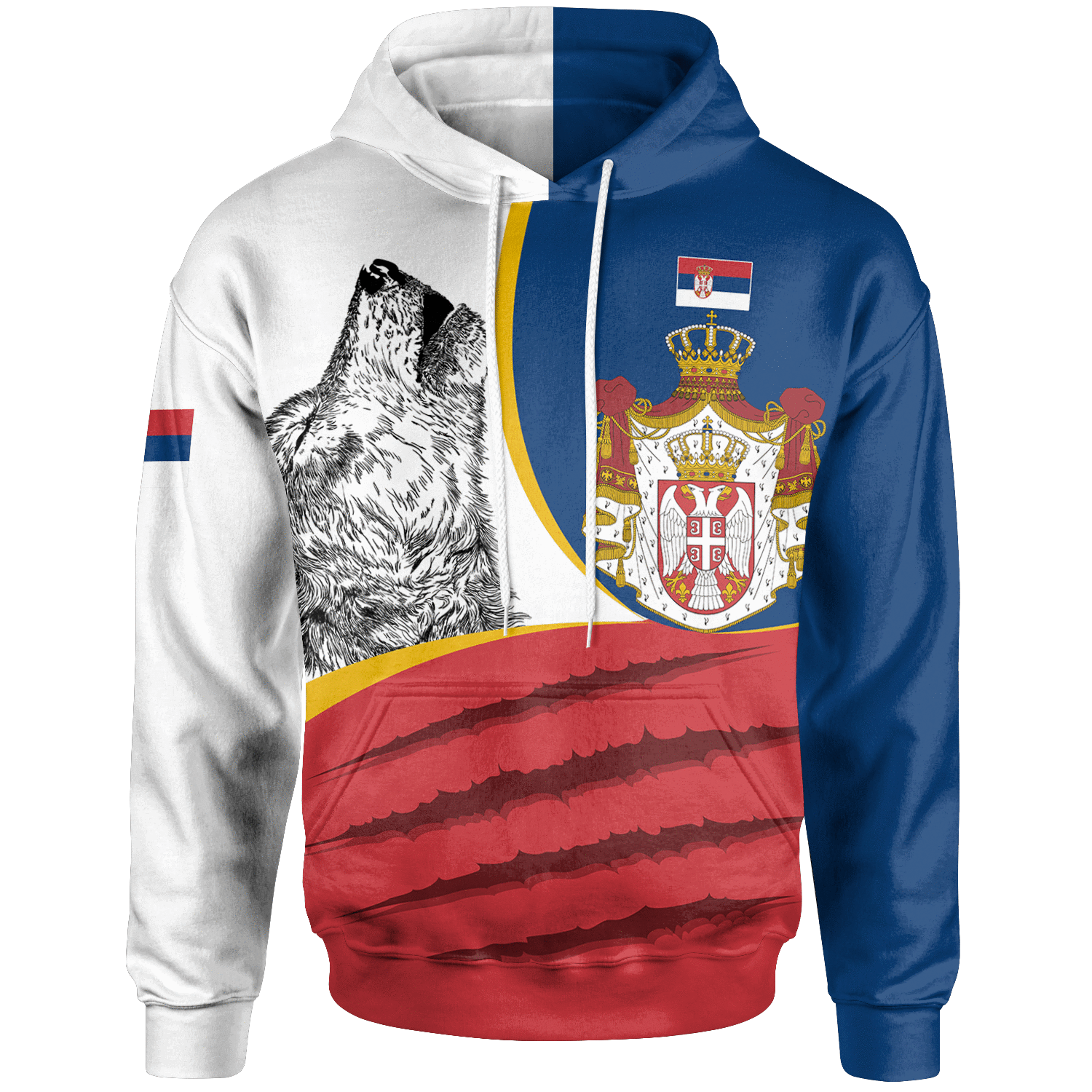 Serbia Hoodie Flag Of Serbia RLT7