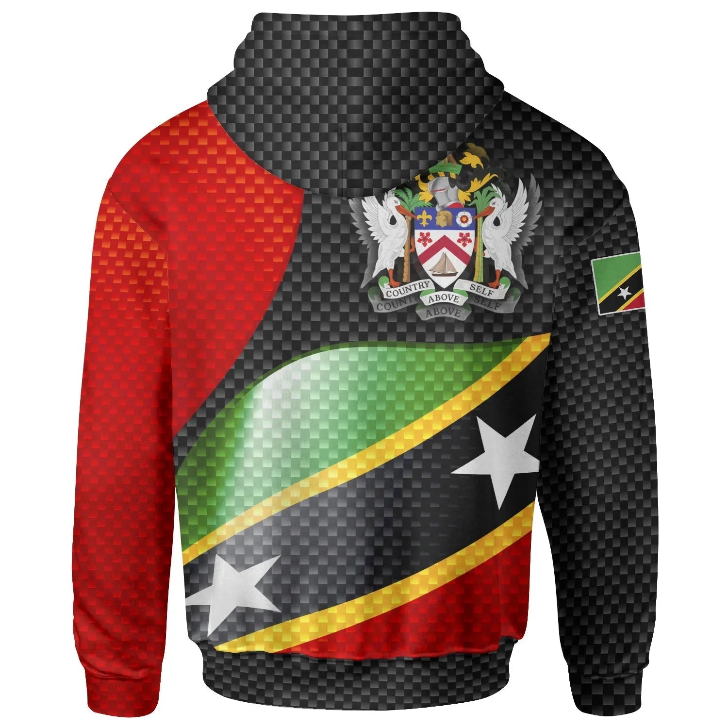 Saint Kitts and Nevis Zip Up Hoodie Saint Kitts and Nevis Flag RLT6
