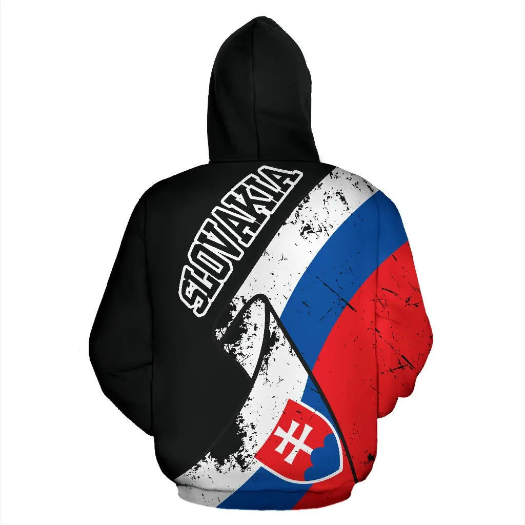 Slovakia Special Grunge Flag Zipper Hoodie RLT13