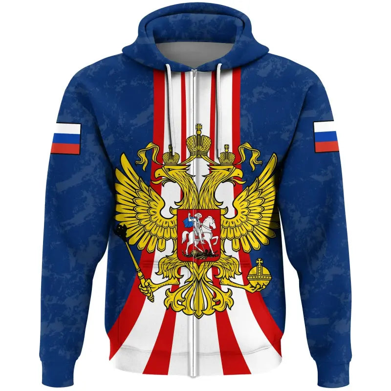 Russia Zip Hoodie Victory Day RLT12