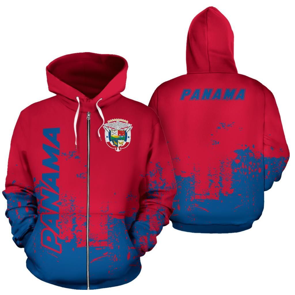 Panama All Over Zip Up Hoodie Smudge Style RLT13