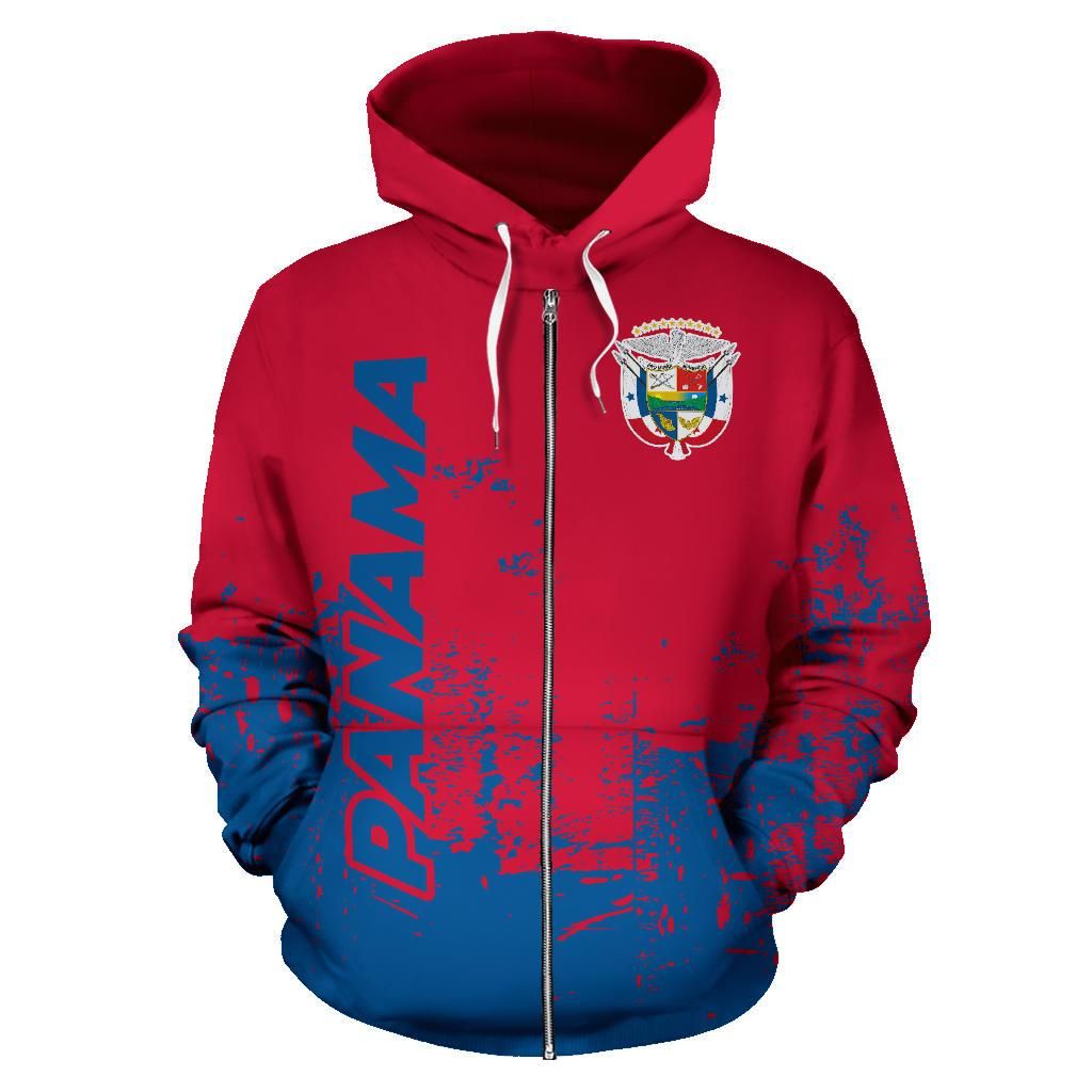 Panama All Over Zip Up Hoodie Smudge Style RLT13