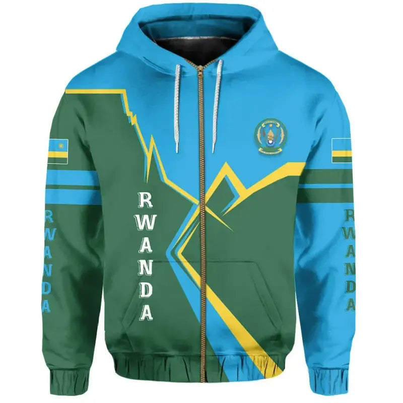 Rwanda Zip Hoodie Lightning RLT12