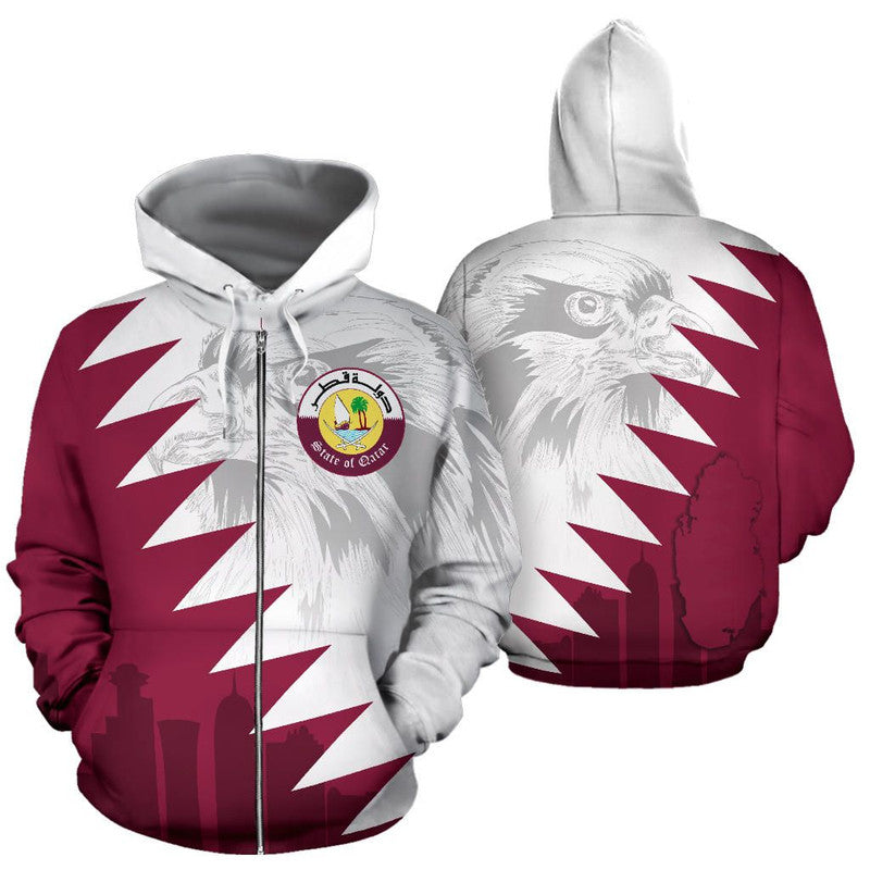 Qatar Zip Up Hoodie Falcon RLT12