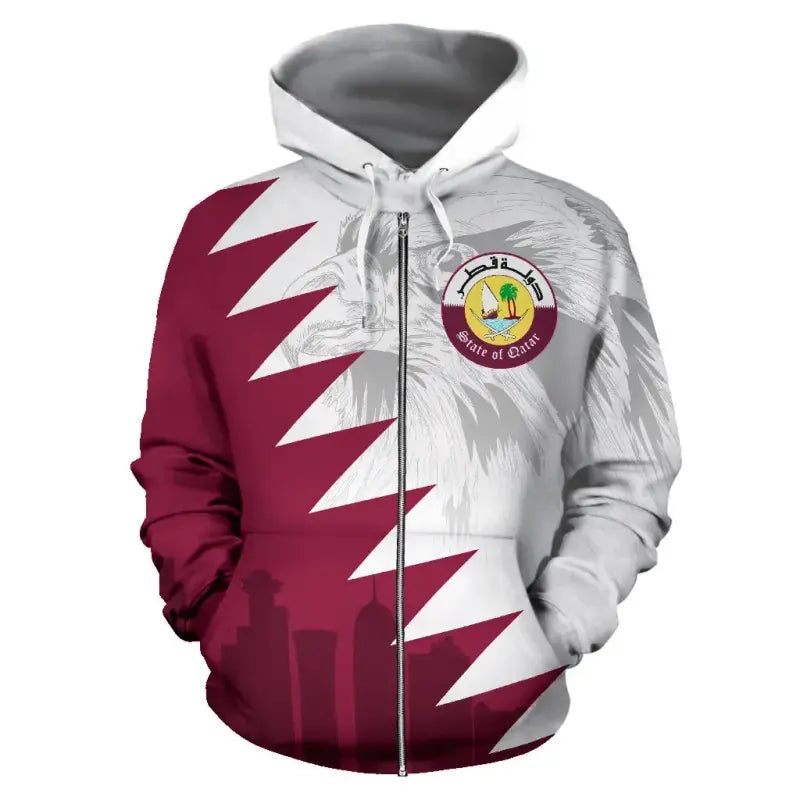 Qatar Zip Up Hoodie Falcon RLT12