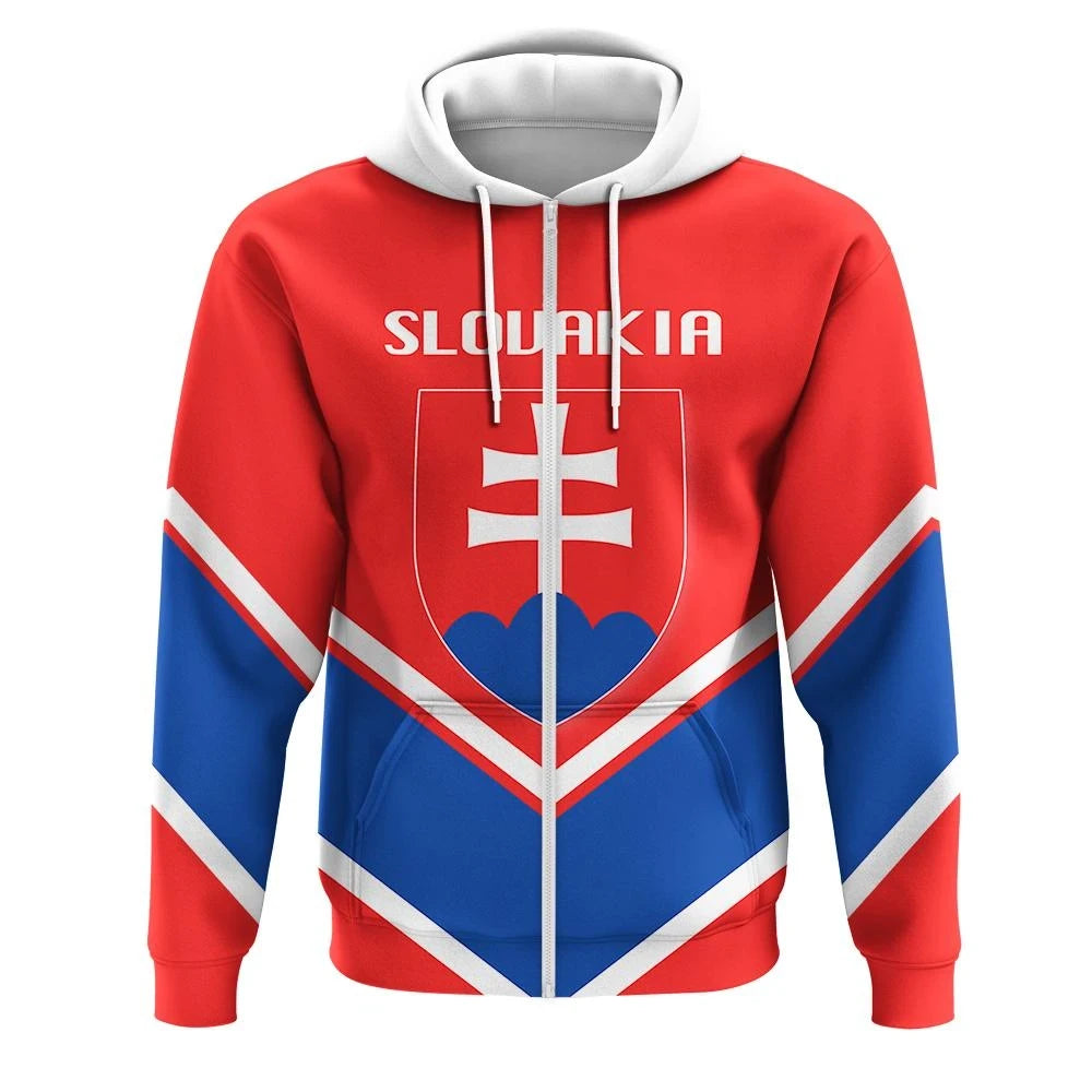 Slovakia Zip Hoodie Coat Of Arms Lucian Style RLT13