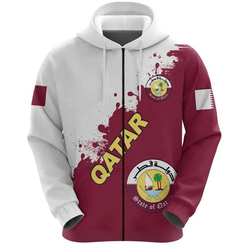 Qatar Zip Hoodie Smudge Version RLT12
