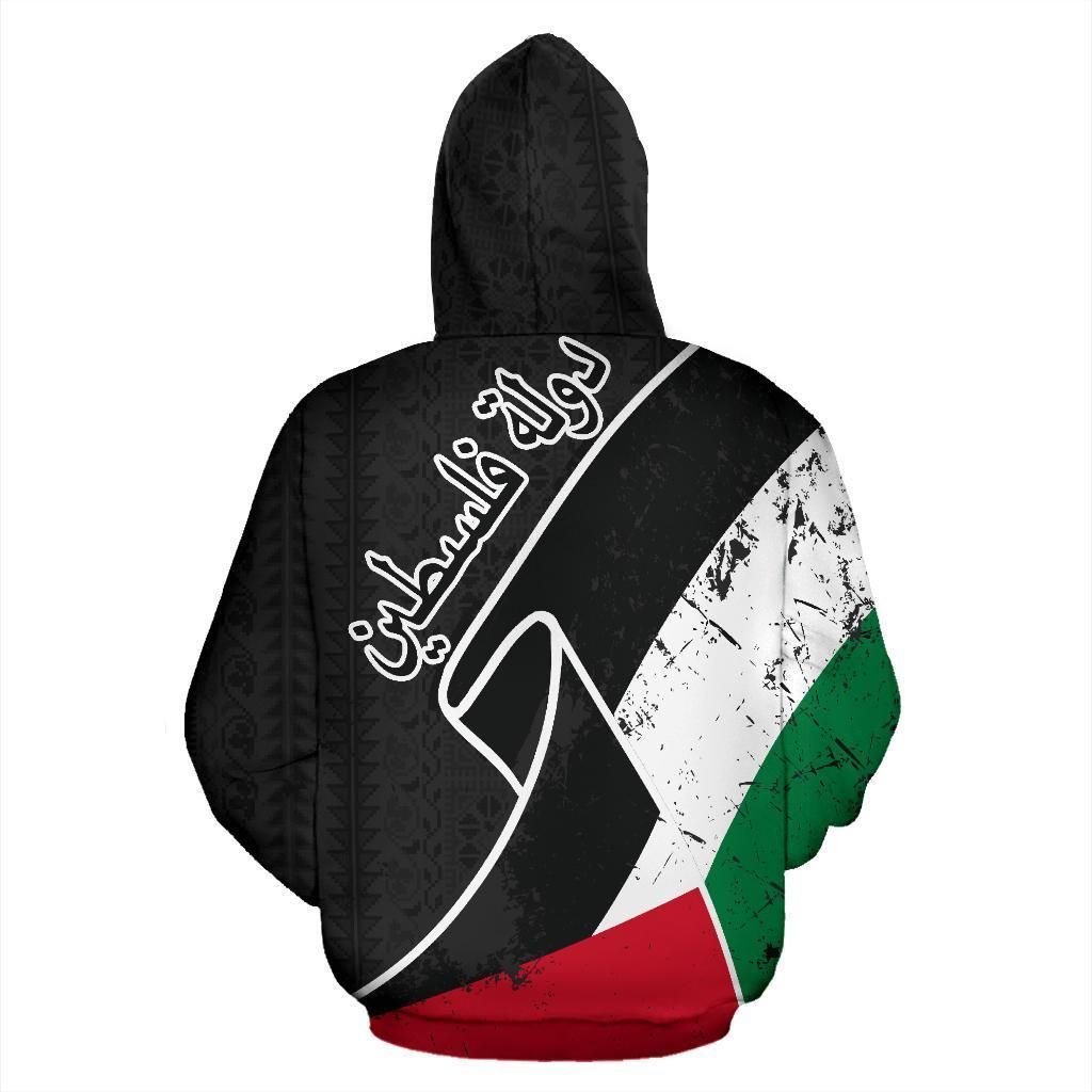 Palestine Hoodie Zip Special Grunge Flag RLT13
