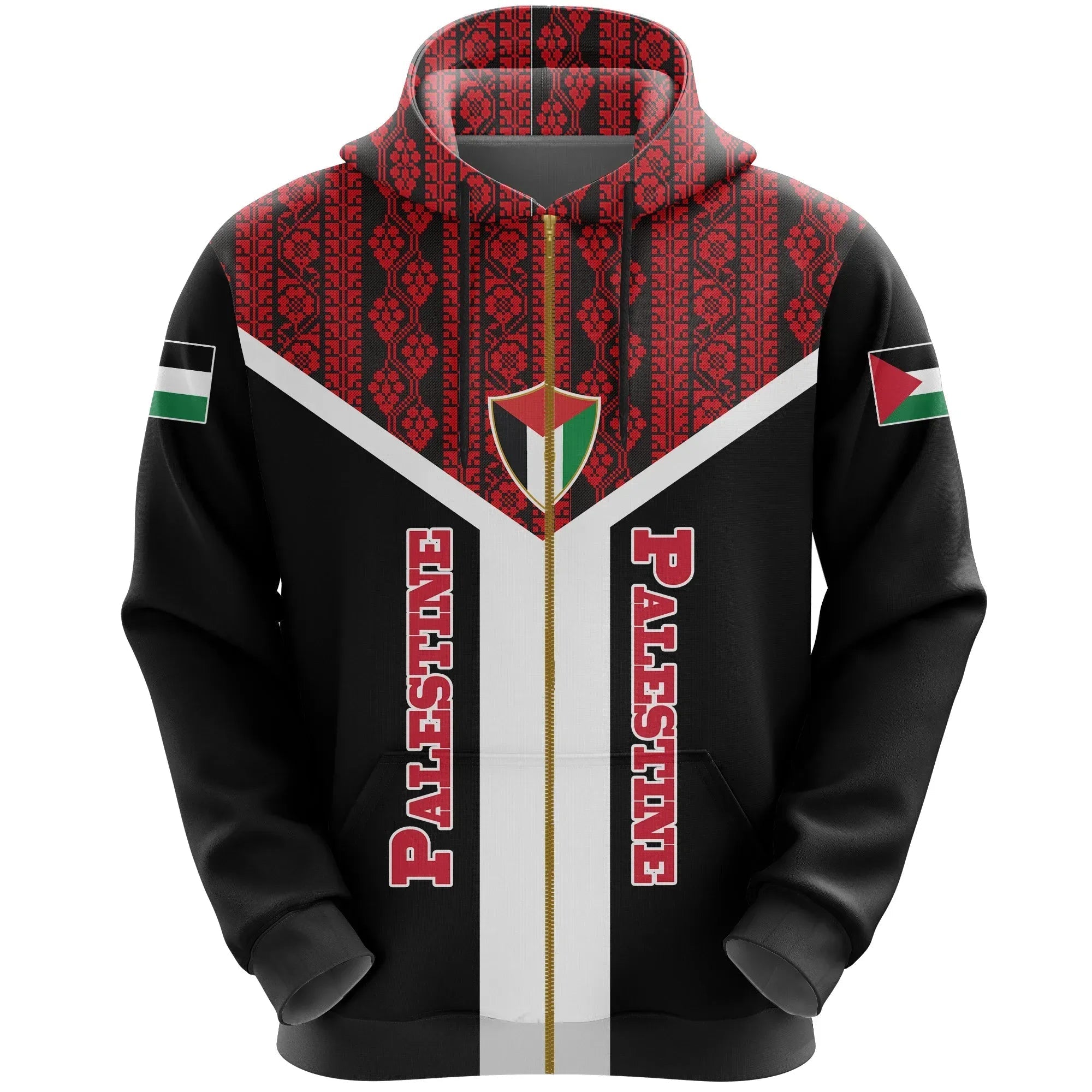 Palestine Hoodie Rising Zip RLT13
