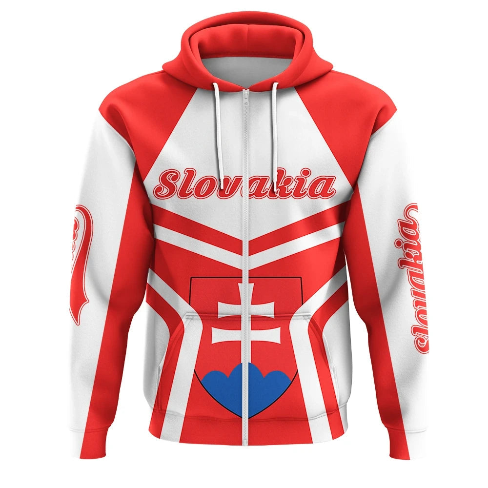Slovakia Zip Up Hoodie Coat Of Arms My Style RLT13