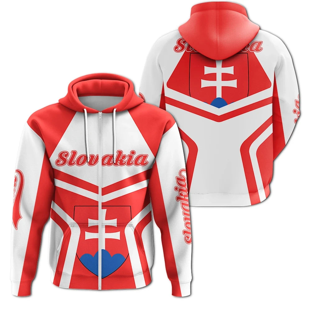 Slovakia Zip Up Hoodie Coat Of Arms My Style RLT13