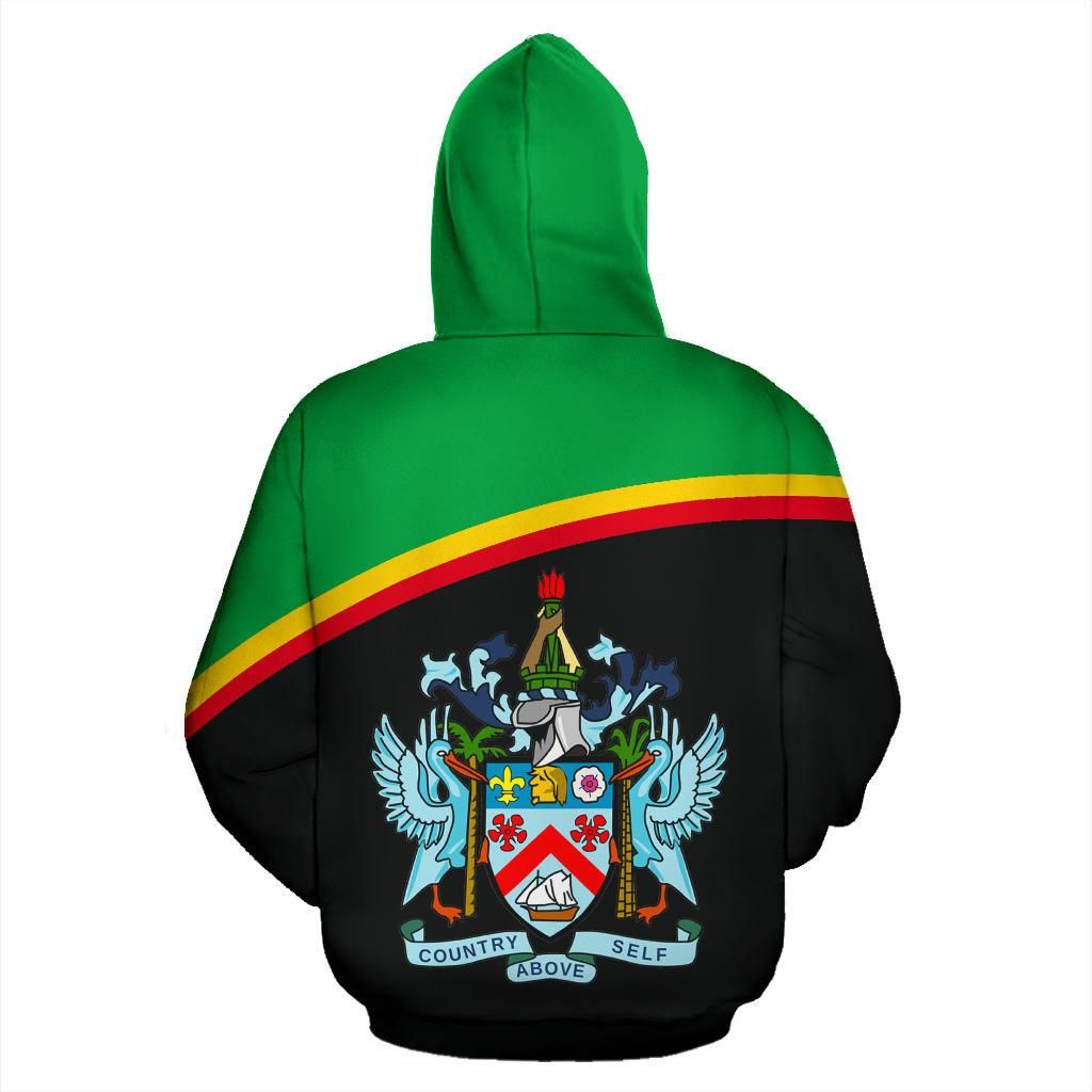 Saint Kitts and Nevis All Over Zip Up Hoodie RLT6