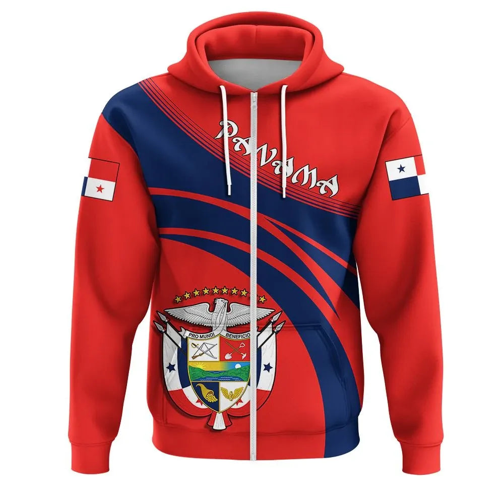 Panama Zip Hoodie Coat Of Arms Cricket Style RLT13