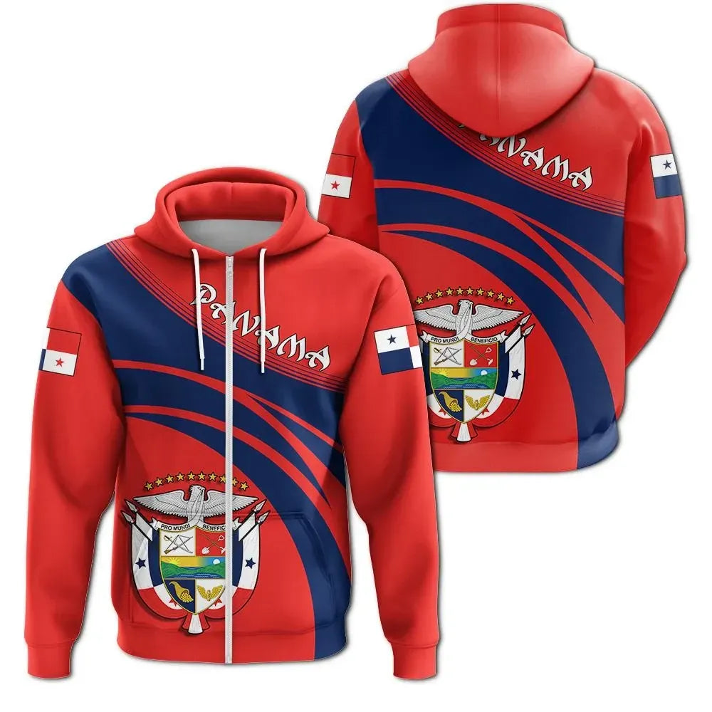 Panama Zip Hoodie Coat Of Arms Cricket Style RLT13
