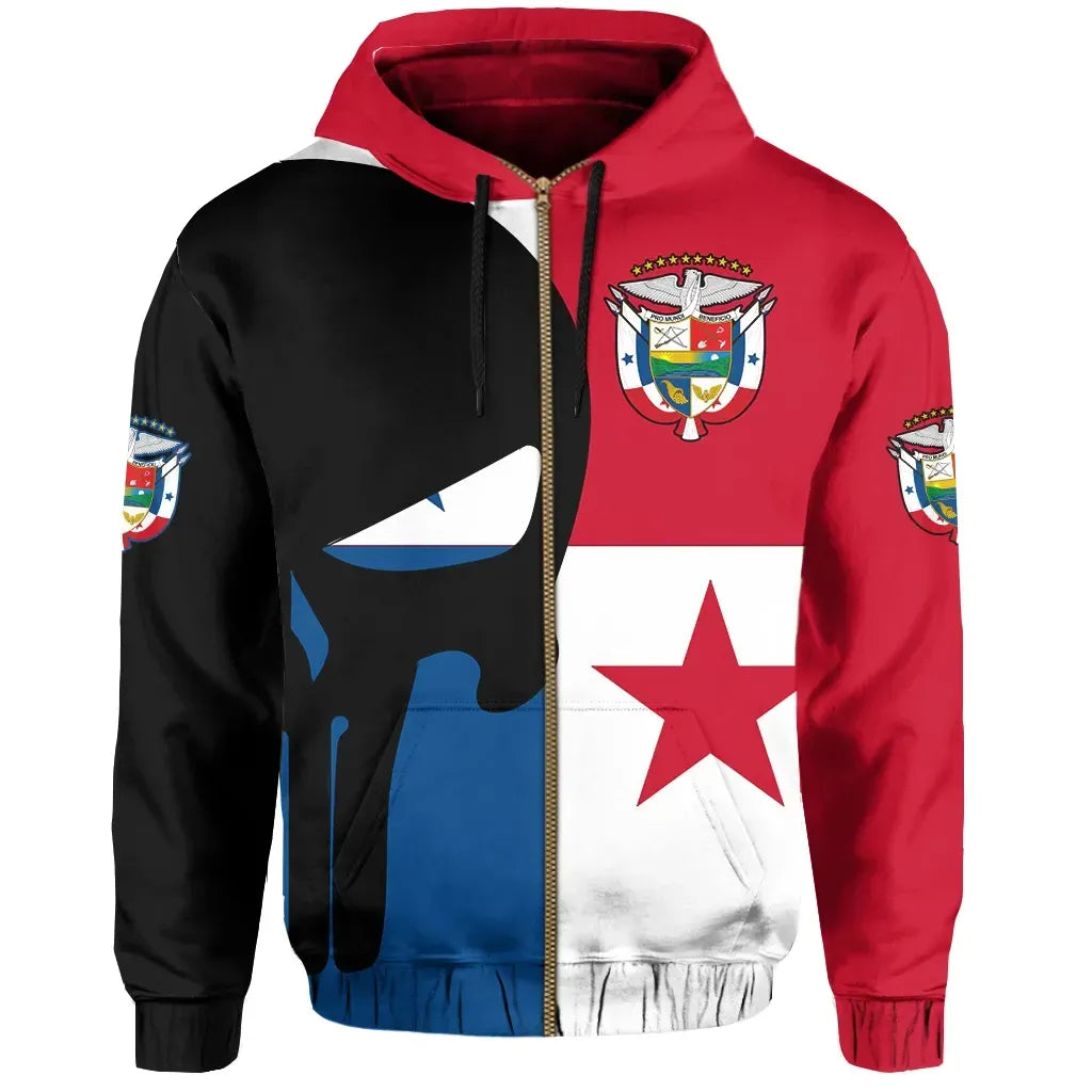 Panama Zipper Hoodie Skullcap Style RLT13