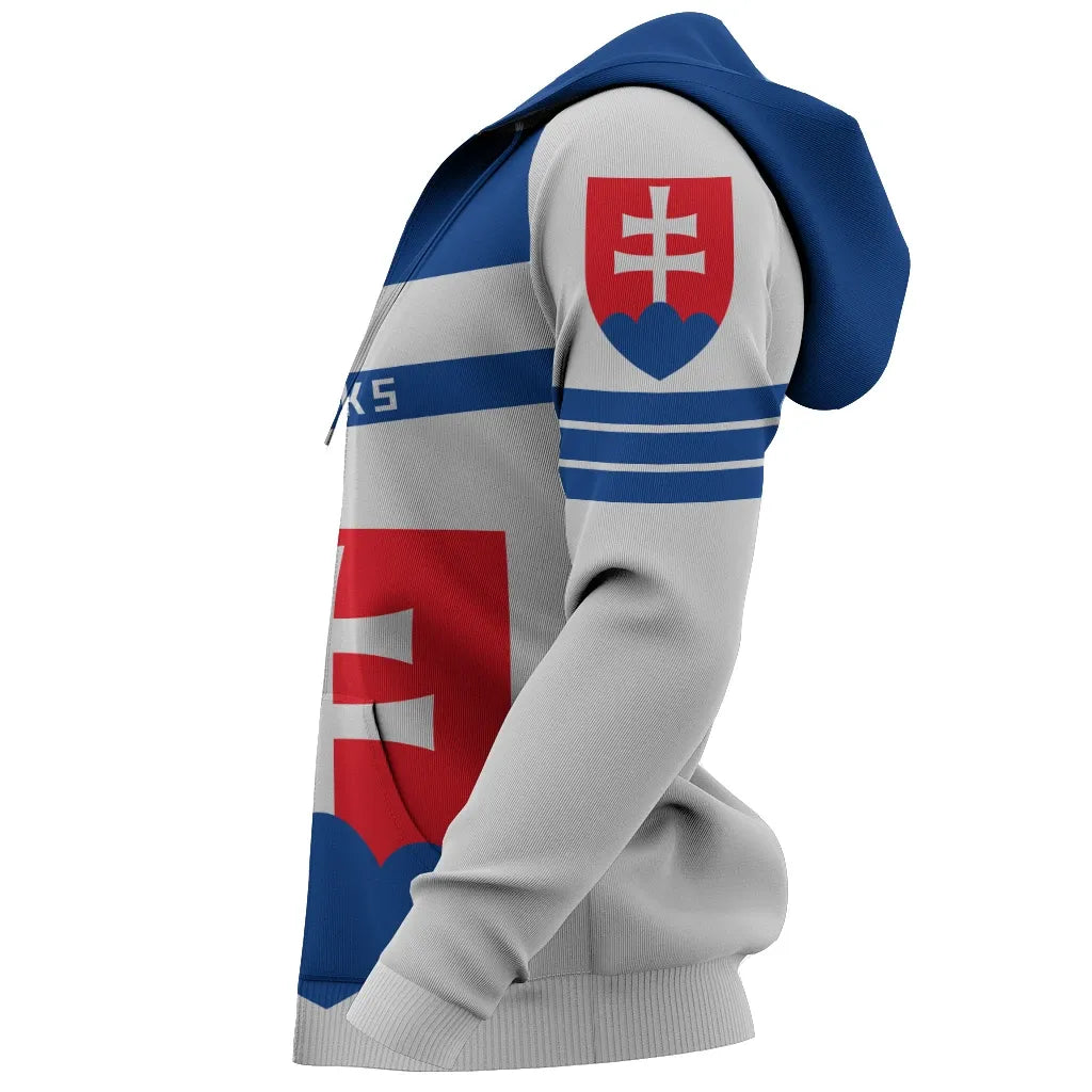 Slovakia Sport Zip Up Hoodie Premium Style RLT13