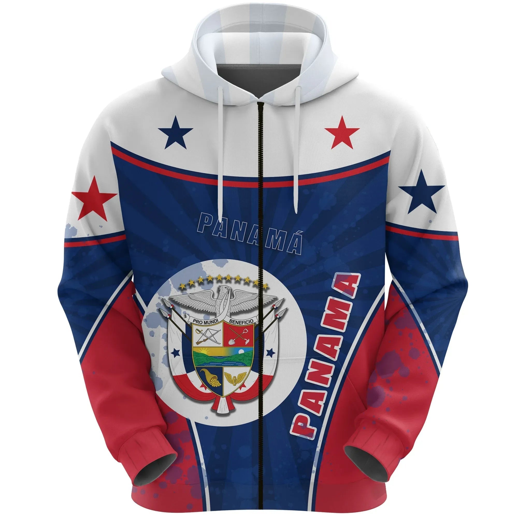 Panama Zip Hoodie Circle Stripes Flag Version RLT13