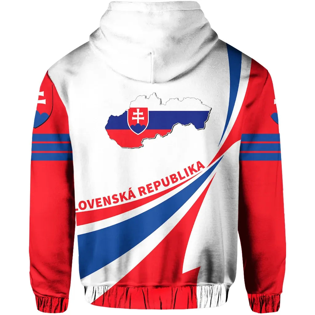 Slovakia Flag Zipper Hoodie Doma Style RLT13