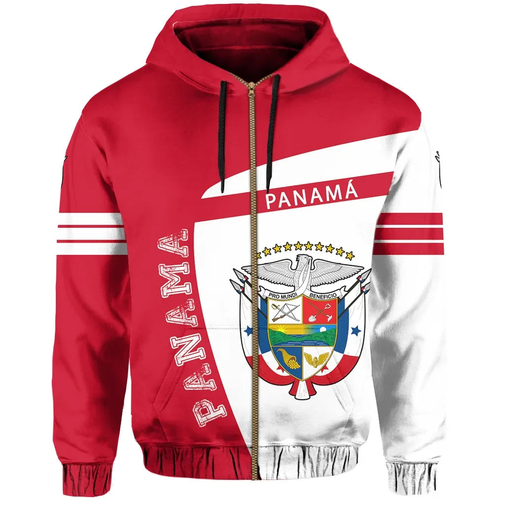 Panama Hoodie Zip Sport Premium Style Red RLT13