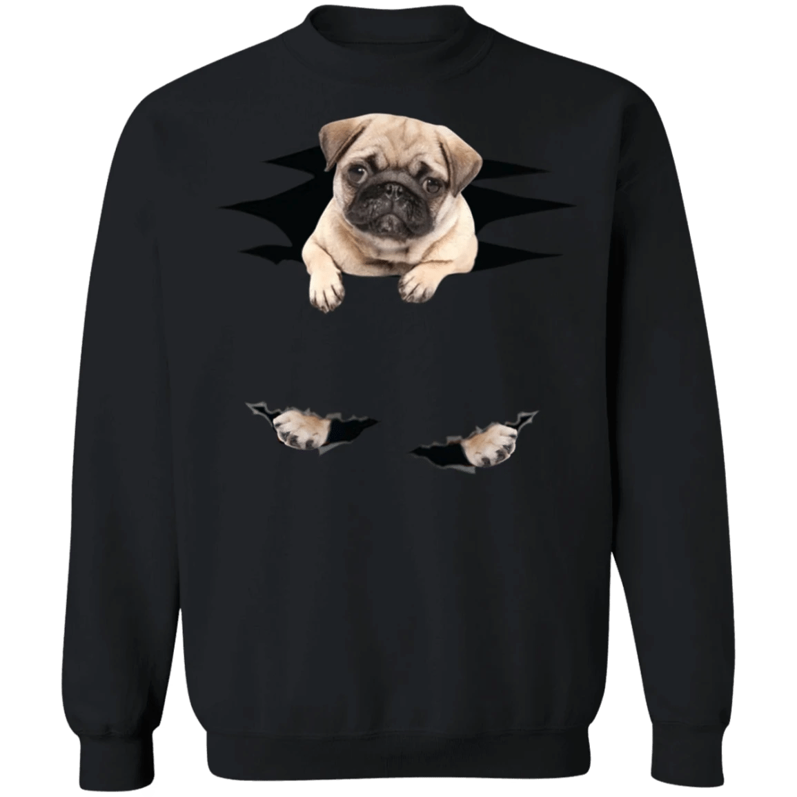 Lovely 3D Pug Printing inside Men and Women Sweater Winter Fashion Sweatshirt