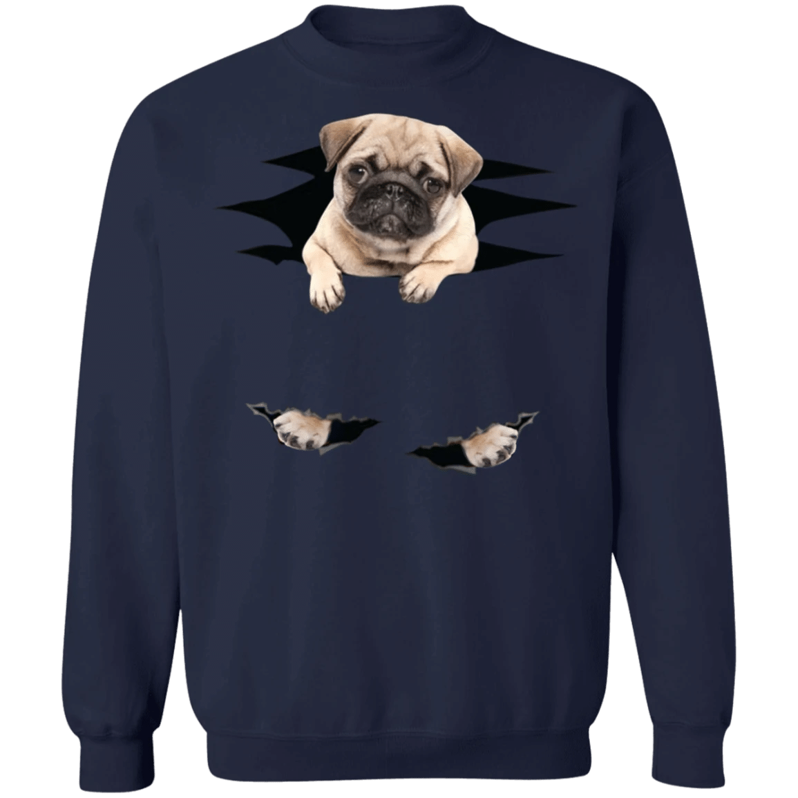 Lovely 3D Pug Printing inside Men and Women Sweater Winter Fashion Sweatshirt