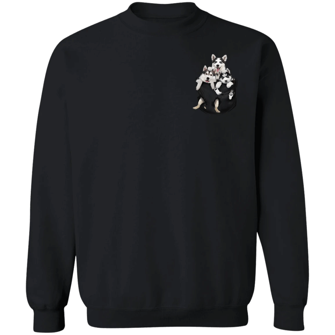 Baby Husky 3D Inside Pocket Husky Sweatshirt Cute Gifts For Dog Lovers