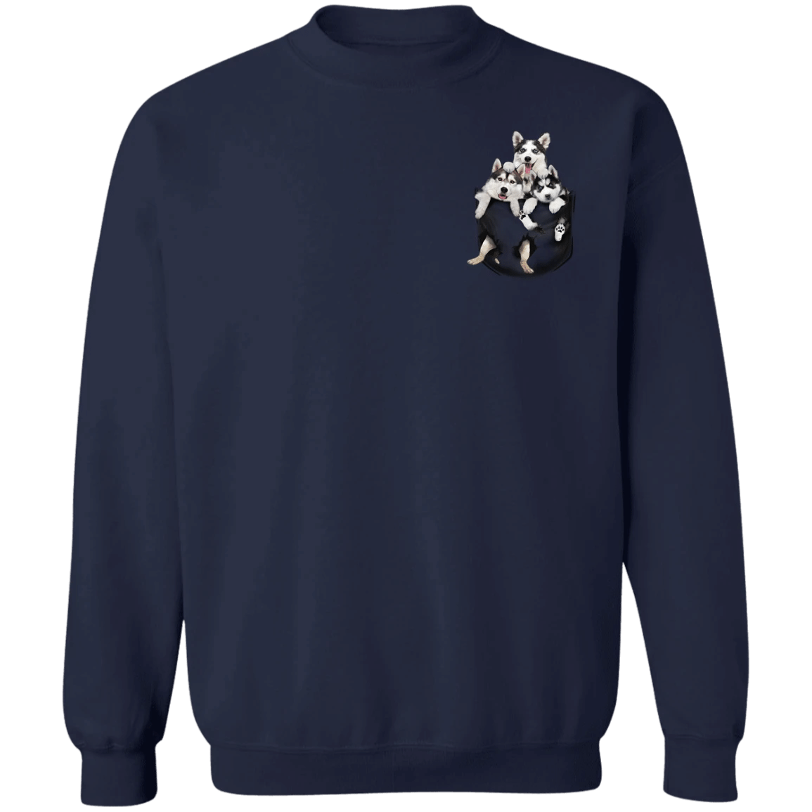 Baby Husky 3D Inside Pocket Husky Sweatshirt Cute Gifts For Dog Lovers