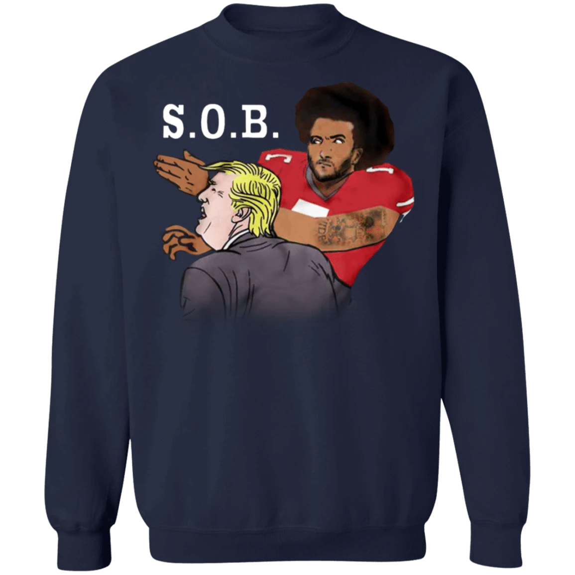 Kaepernick And Trump Sweatshirt Justice For George Floyd Shirt Blm
