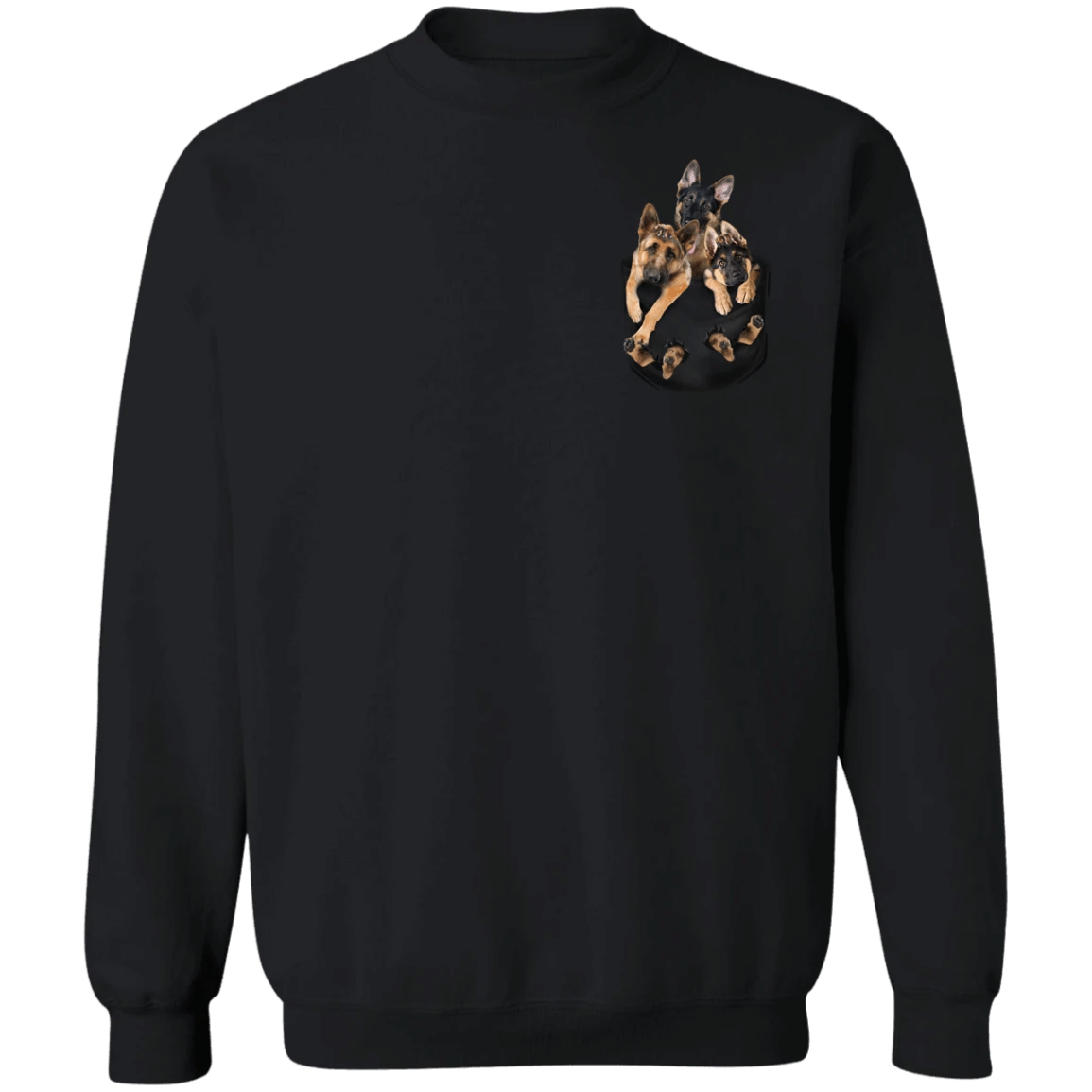 Puppy 3D Inside Pocket German Shepherd Sweatshirt Cute Best Gifts For Dog Lovers