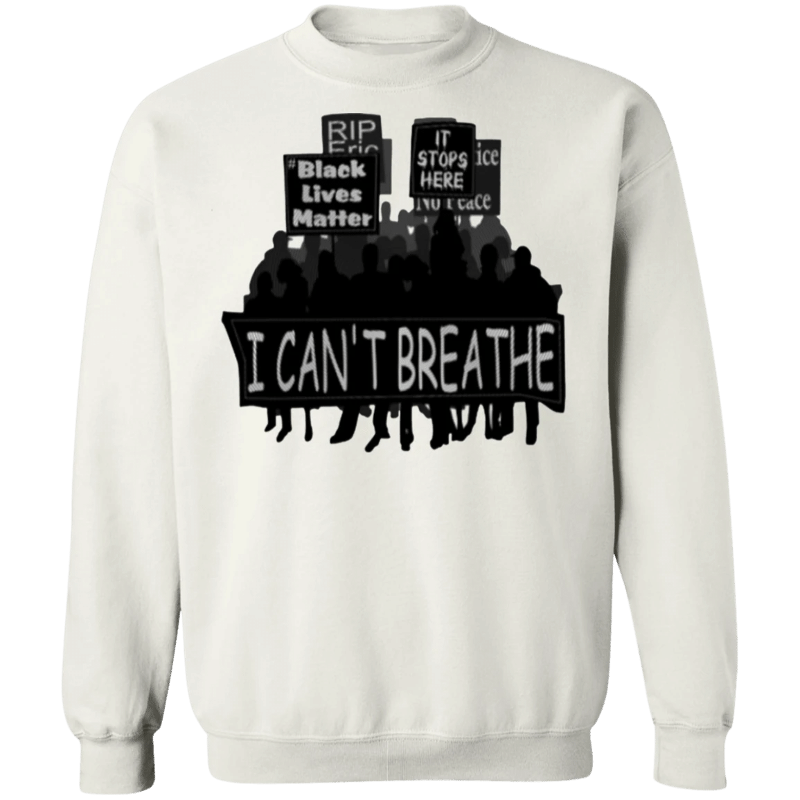 George Floyd i Can't Breathe Sweatshirt Black Lives Matter Long Sleeve Protest