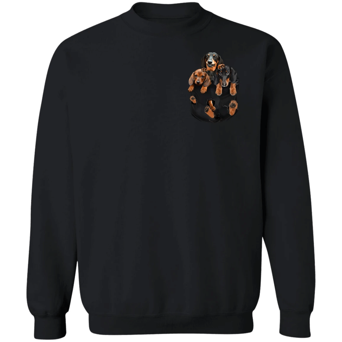 Cute Baby Dachshund In Pocket - Dachshund Sweatshirt Cute Gifts