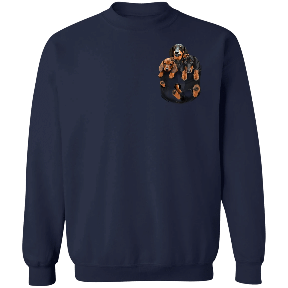Cute Baby Dachshund In Pocket - Dachshund Sweatshirt Cute Gifts