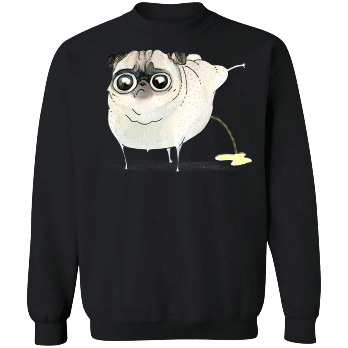 Bulldog Peeing On The Sweater, Madebymun Design It Funny Dogs Sweatshirt