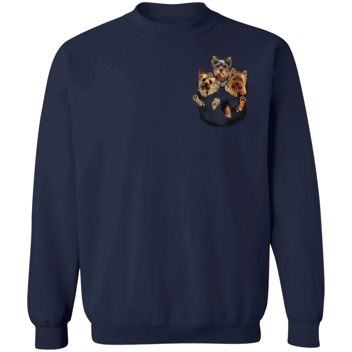 Yorkshire Terrier Inside Pocket Sweatshirt Cute Gifts For Dog Owners
