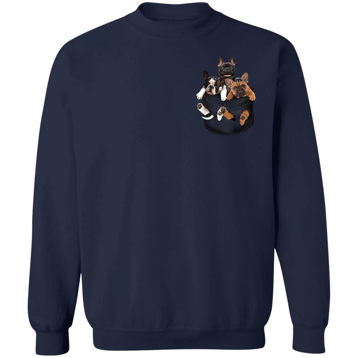 Frenchie Puppies 3D Inside Pocket Frenchie Sweatshirt Cute Best Gifts For Dog Lovers