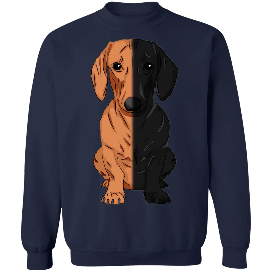 Dachshund Half Face Dachshund Sweater Darling Sweatshirts